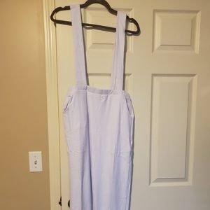 ***FREE ADD ON*** White suspender skirt